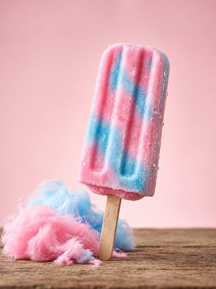 Cotton Candy popsicle